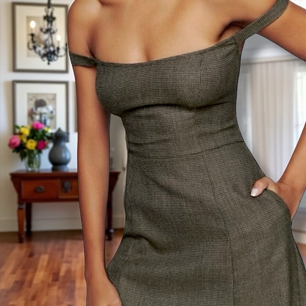 Reformation Off-Shoulder Midi Dress - The Stratford Dress, Size 0 - Picture 13 of 15